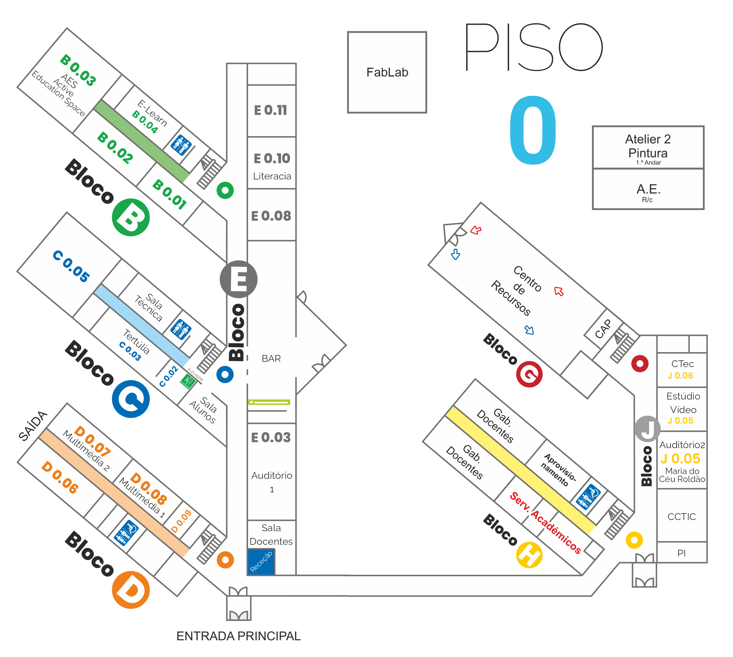 Planta do Piso 0 da ESE