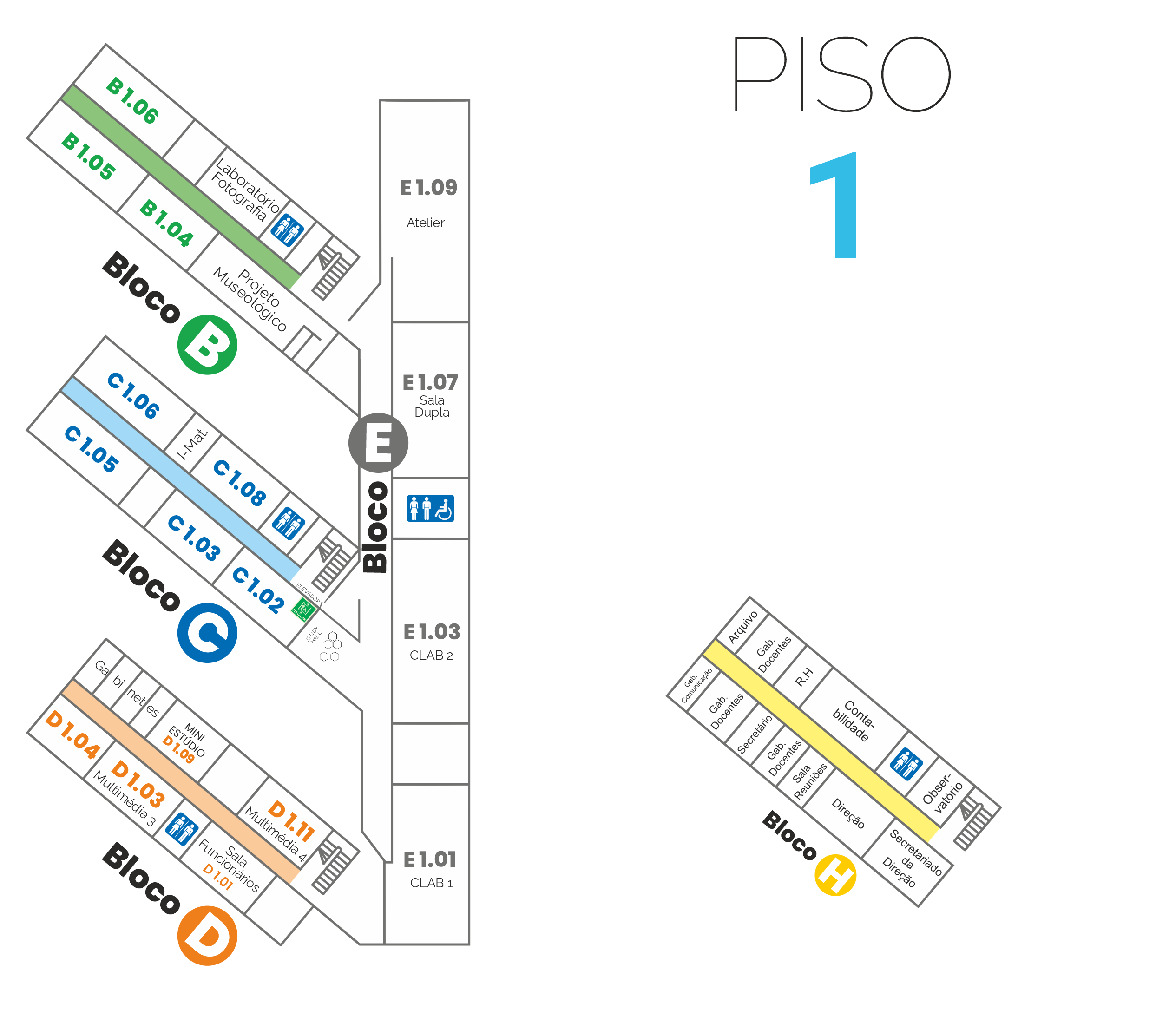 Planta do Piso 1 da ESE